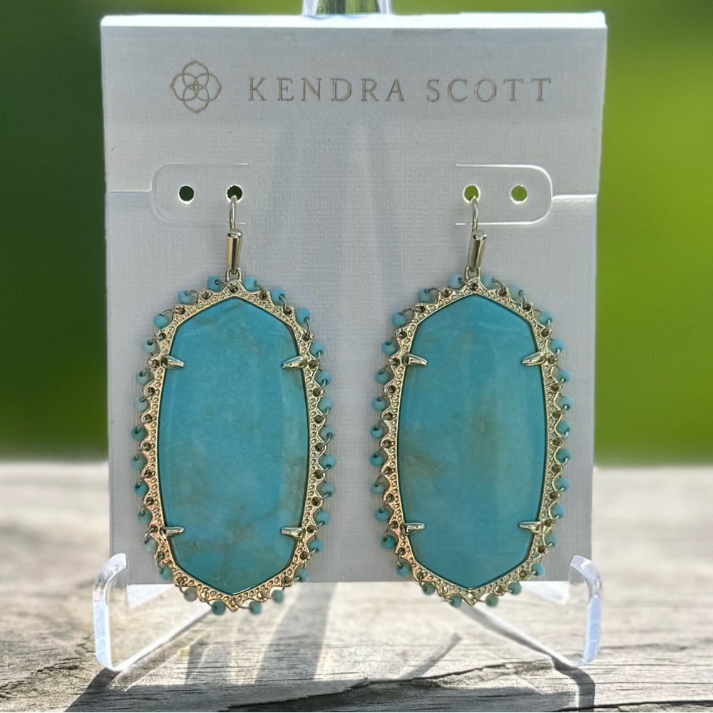 Kendra Scott Beaded Danielle Statement Earrings I… - image 1